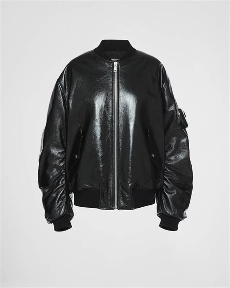 prada nappa leather bomber jacket|nappa bomber jacket.